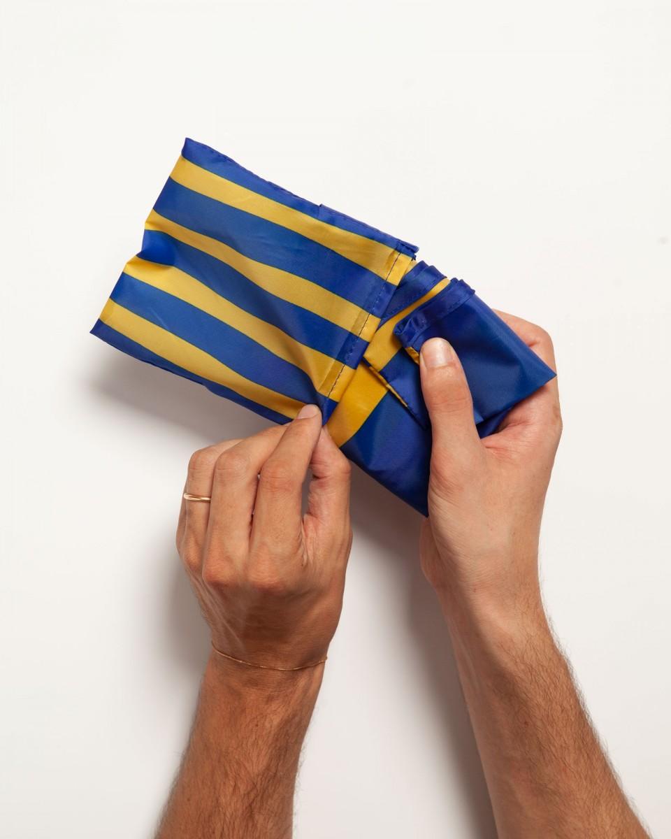 Wood'd Stripes Blue Bag Negozio