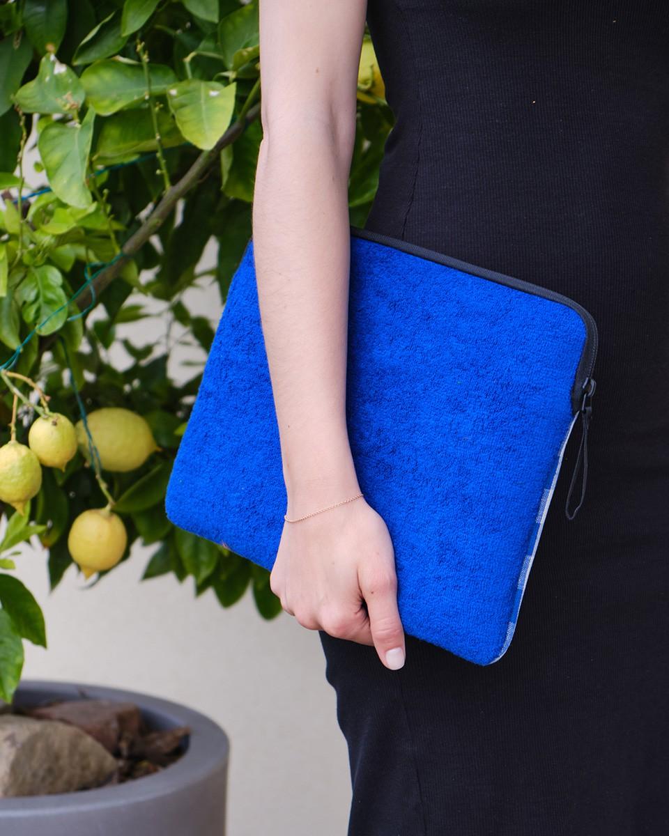 Wood'd Patch Blue Macbook Case Consegna Veloce