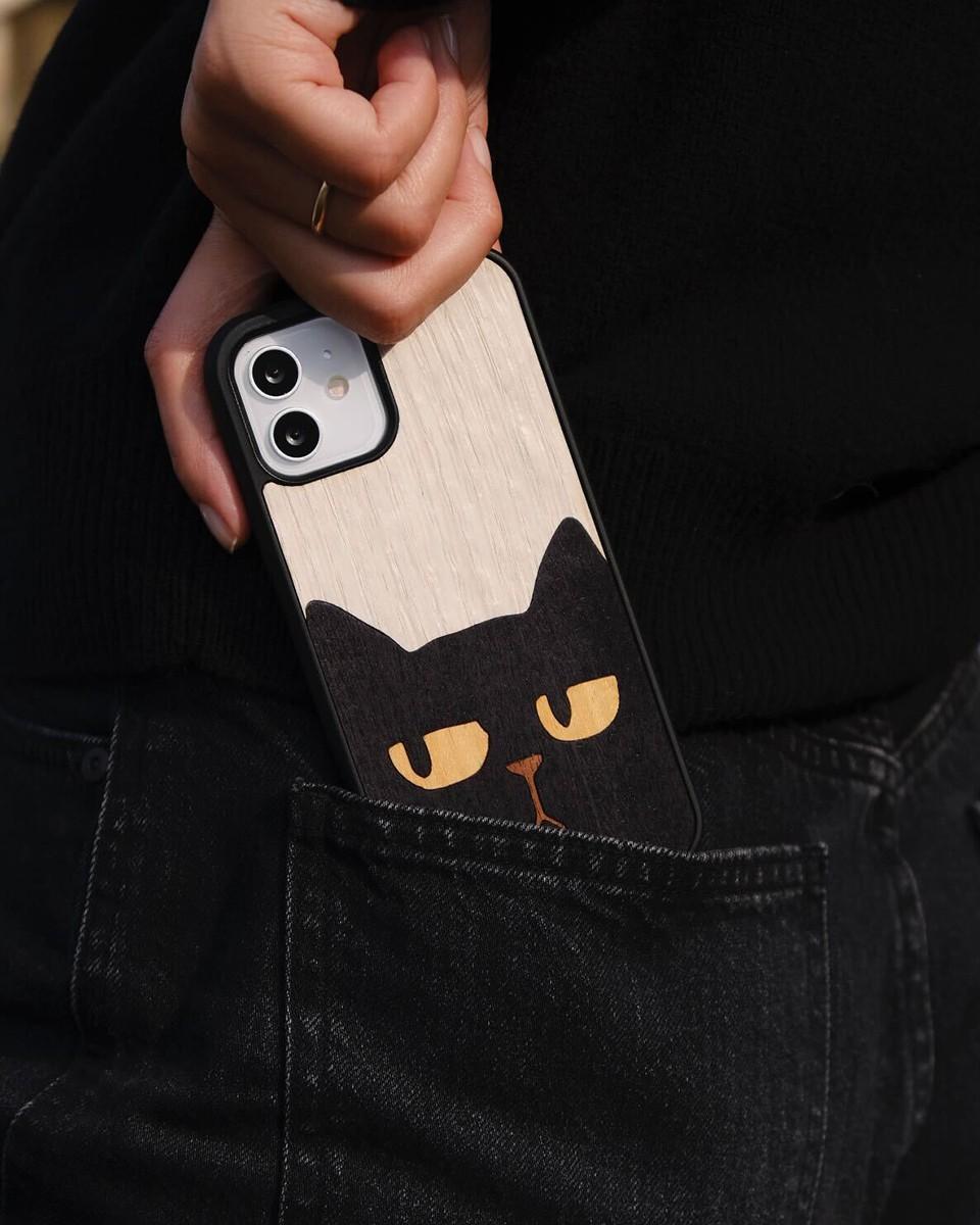 Wood'd Black Cat Cover Negozio