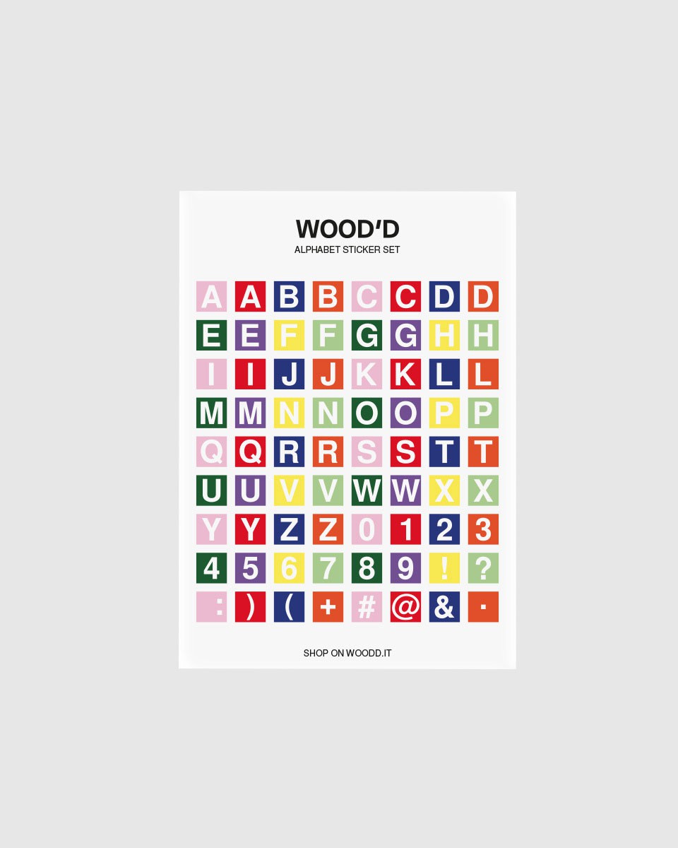 Wood'd Alphabet Mirror Case Consegna Veloce