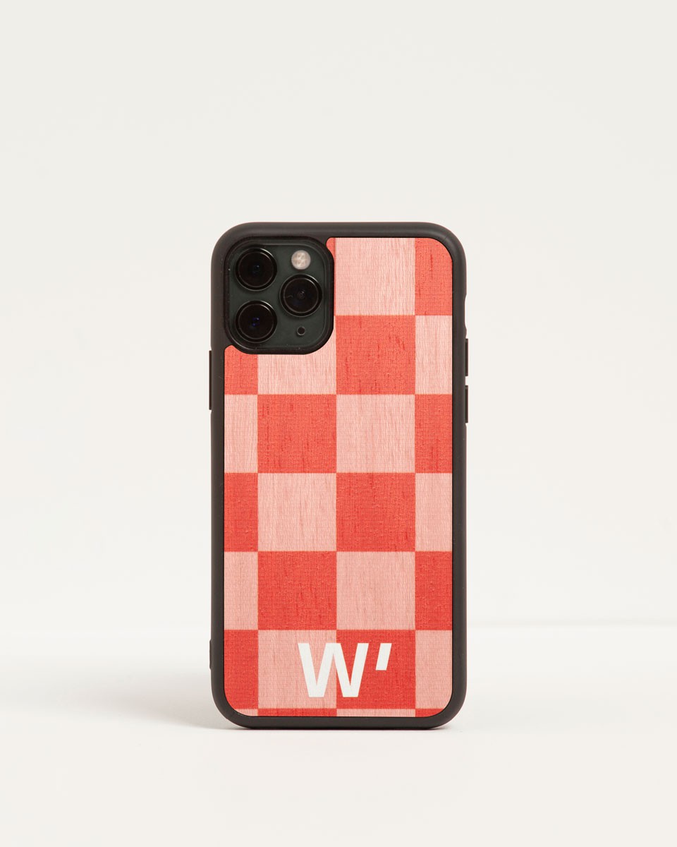 Wood'd Pink Check Cover Vendita